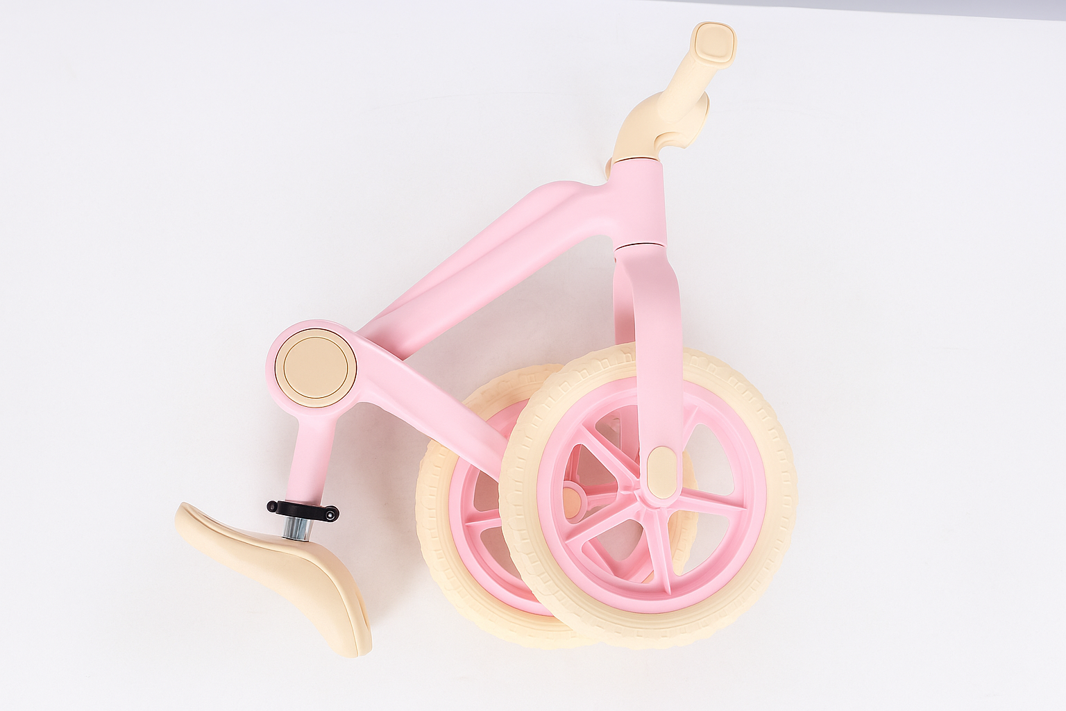 Balancio Loopfiets Opvouwbaar Clean Pastel Oud Hollands Roze 1,5+